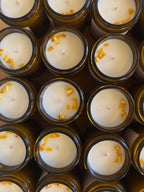 CANDELA IN VETRO AMBRATO