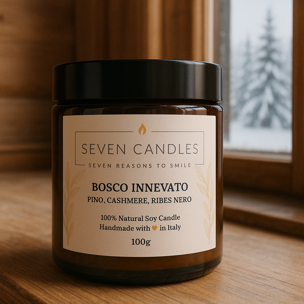 CANDELA IN VETRO AMBRATO