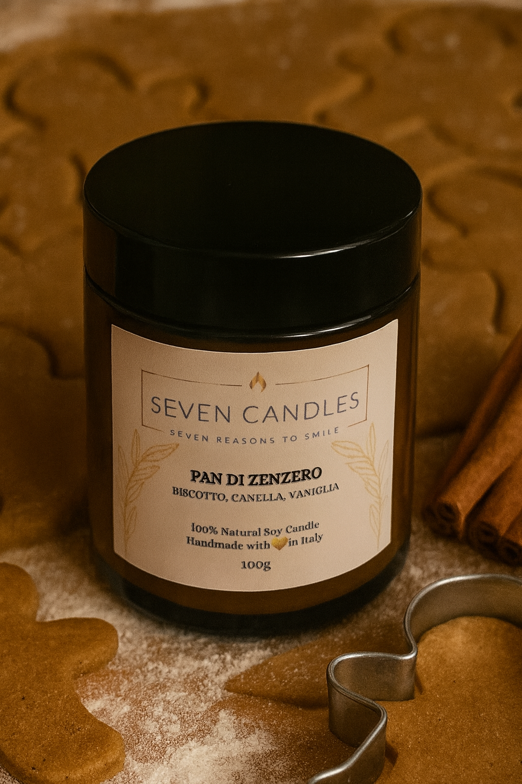 CANDELA IN VETRO AMBRATO